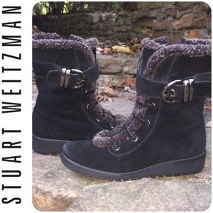Stuart Weitzman Winter Suede Ankle Boots